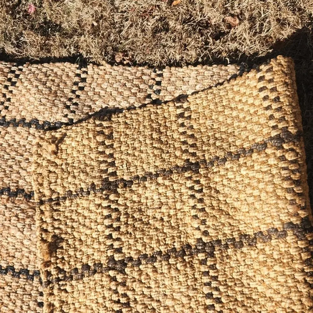 ANTHROPOLOGIE Windowpane Jute Runner